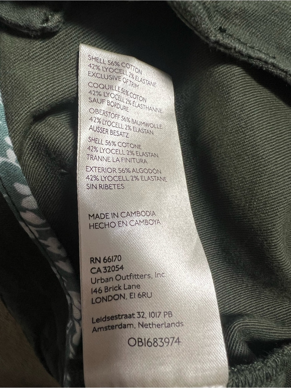 Anthropologie Olive Green Cargo Jogger Pants Cropped Utility Tie Pocket Size 4 - Picture 5 of 5